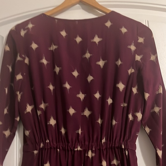 Madewell SILK Star Print Tulip Hem Dress 0 - Picture 7 of 10